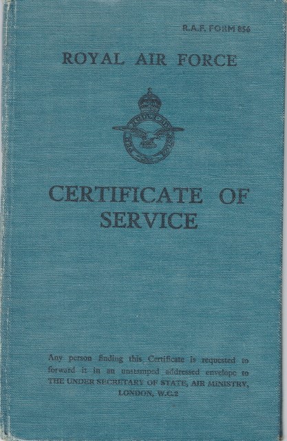 Dads RAF Certificate Of Service Cover~0
