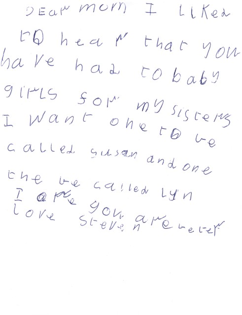 Steves Letter To Mom On Birth Of Twin Girls 02
