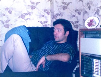 Steve slouching at home  
