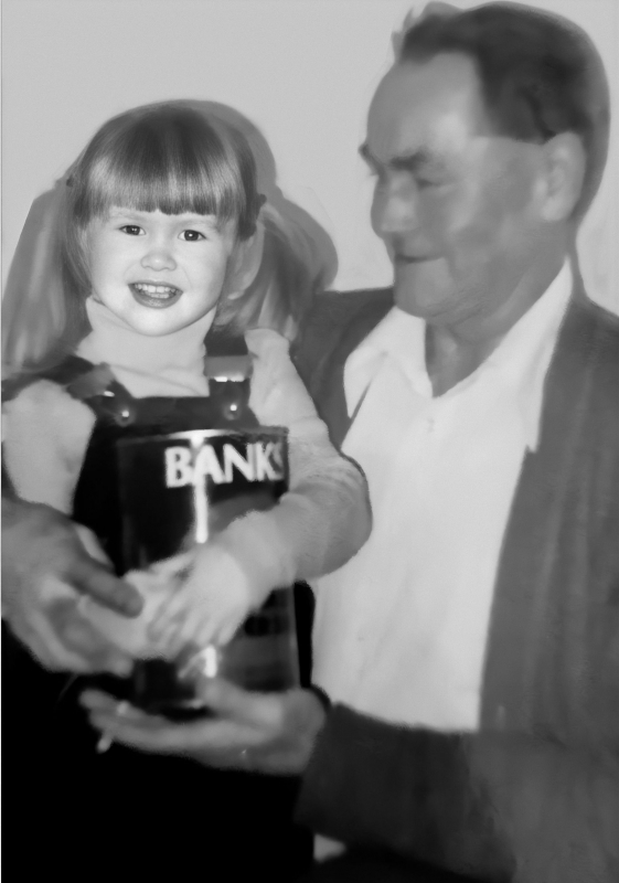 Joseph Harbutt with grand daughter Sara Horne-Enhanced
