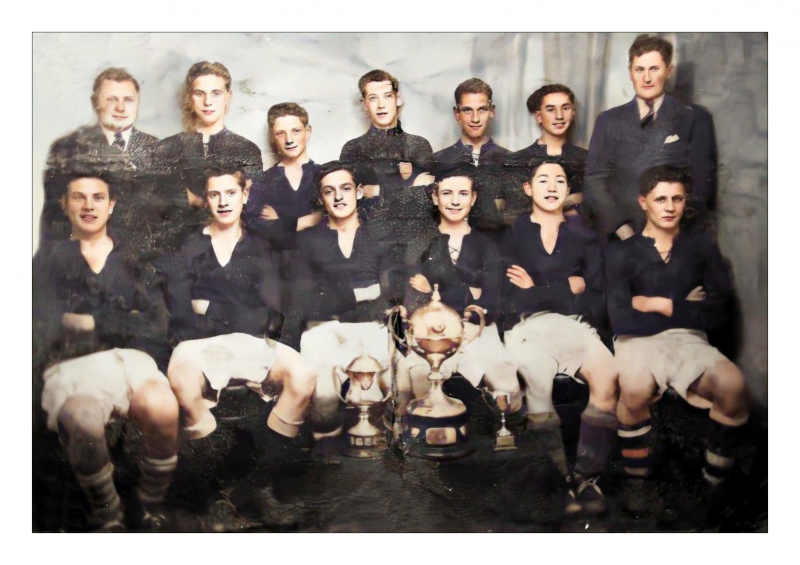 Uncle Jack Second from our left front row - Coloured
