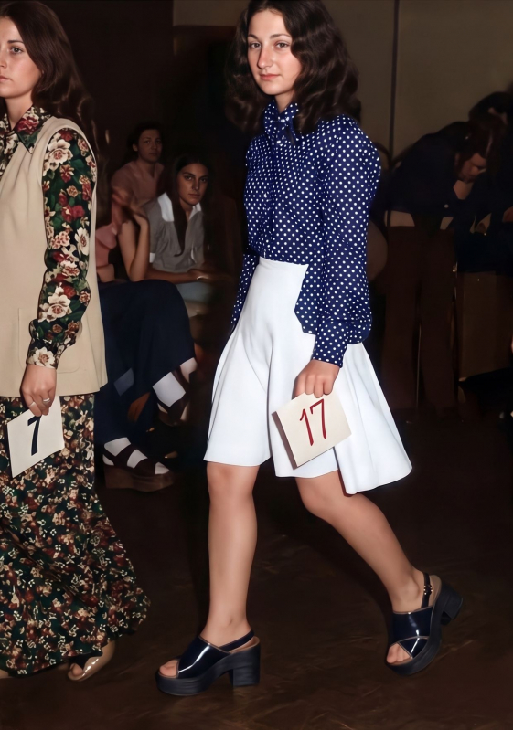 Barbara Benson in knobley knees contes 1971 ish
