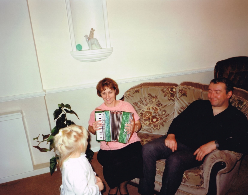 Barbara Playing The Accordian
