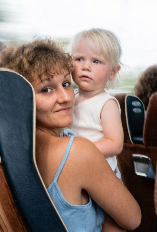 Barbara and Emily - On Coach - 1
