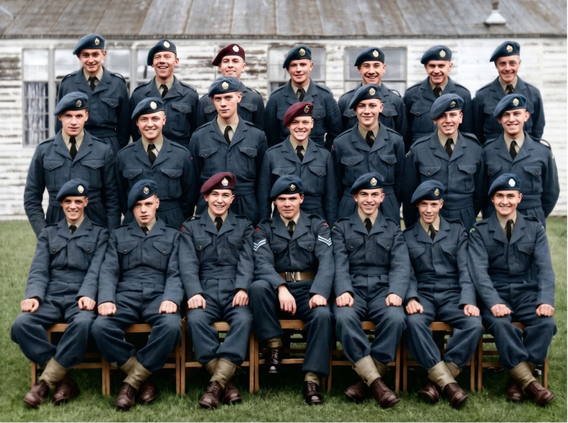 Dad Middle Row Second From Right - RAF National Service
