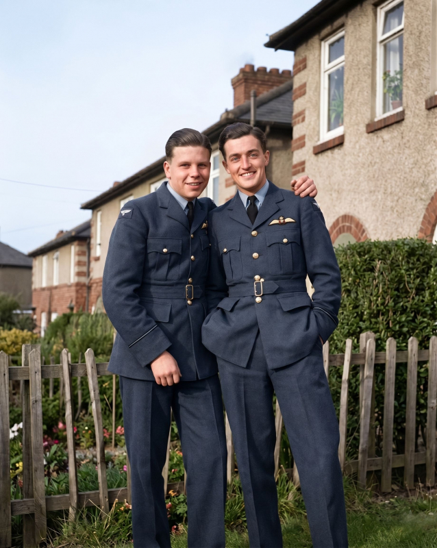 Dad on Leave from National Service - Rear Garden - Birchfield Lane
