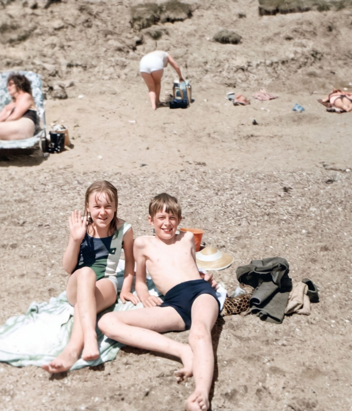 David and Susan Walker on Beach

