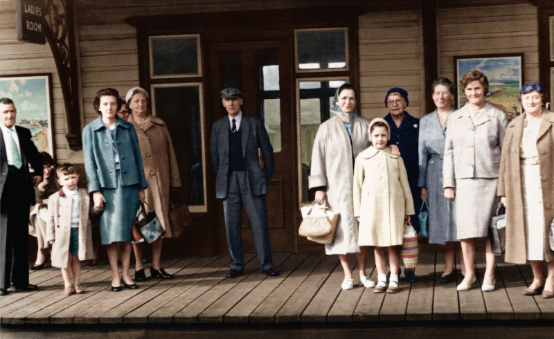 Ethel Dorothy Adams - Margaret Rose and Steven Harbutt - Railway Station

