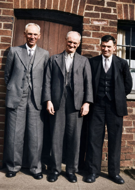 Left Grandad Joseph Thomas Ashfield - Centre George Ashfield - Right Lewis Ashfield - 01
