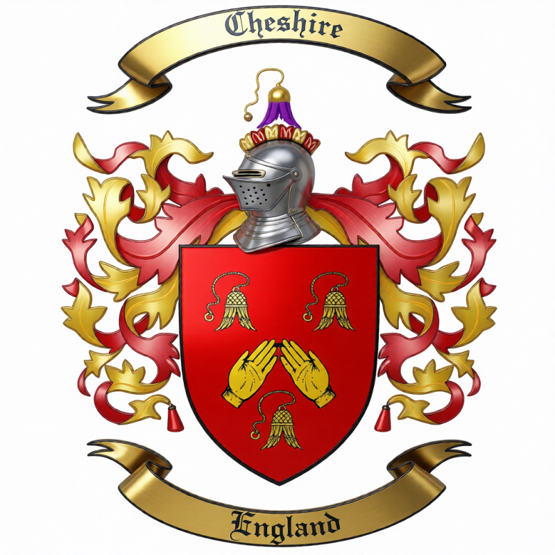 Cheshire Family Crest - 3

