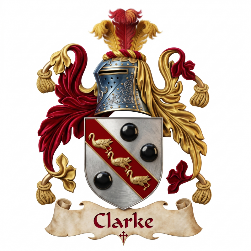 Clarke Family Crest - 1
