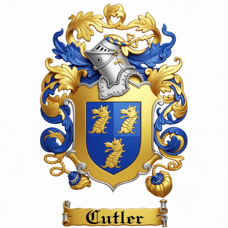 Cutler Family Crest - 5
