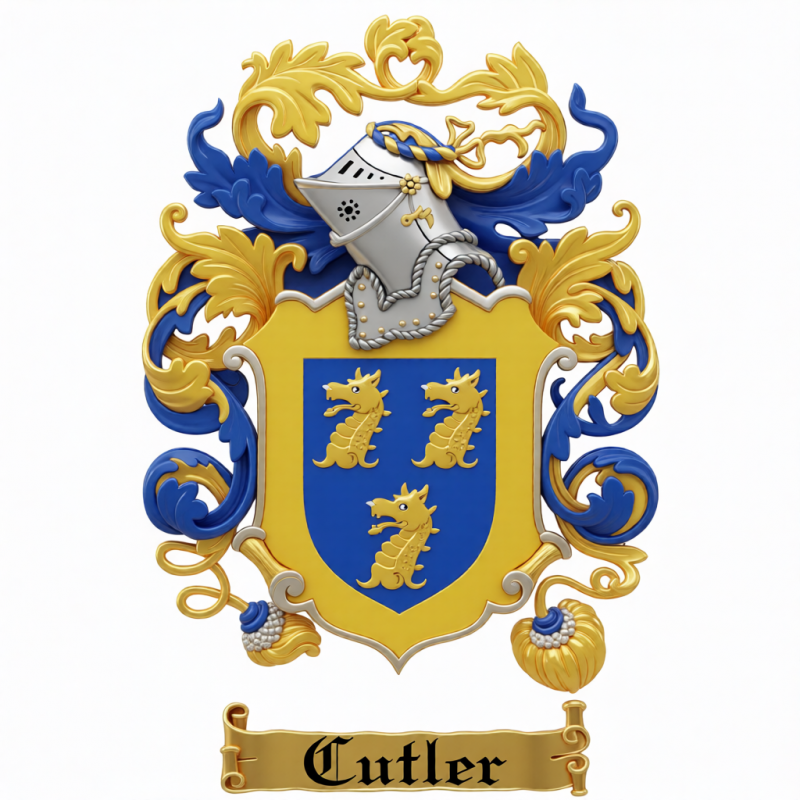 Cutler Family Crest - 6
