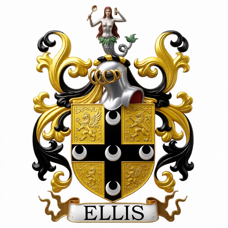 Ellis Family Crest - 4
