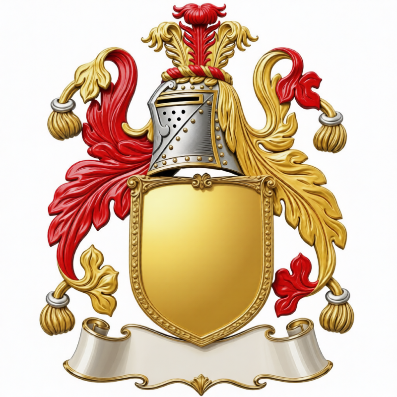 Family Crest Blank - Red - 1
