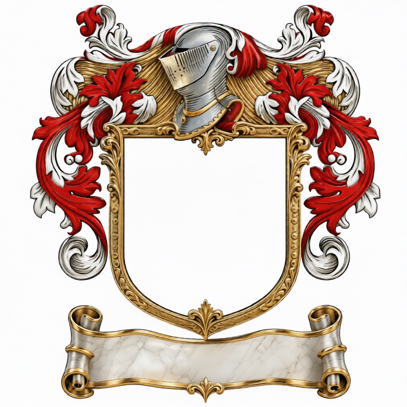Family Crest Blank - Red

