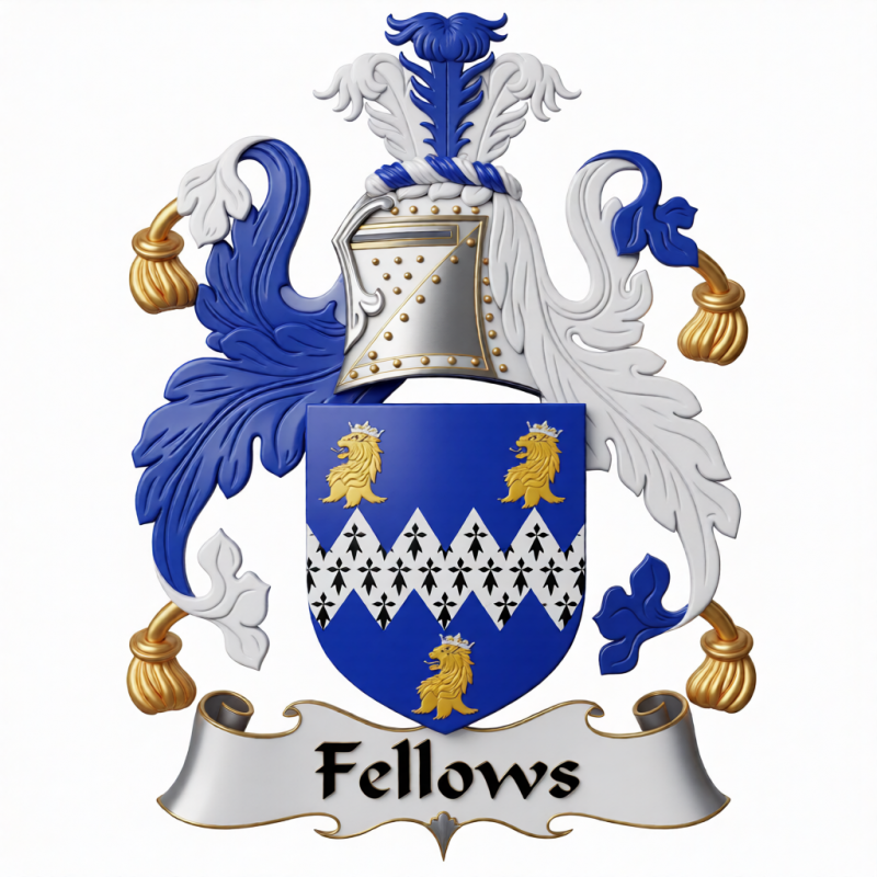 Fellows Family Crest - 4

