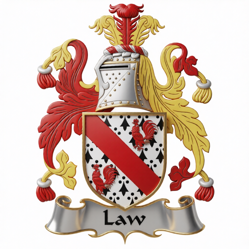 Law Family Crest - 4
