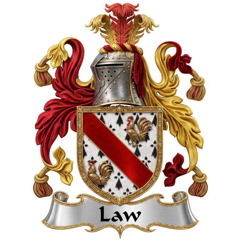 Law Family Crest - 5
