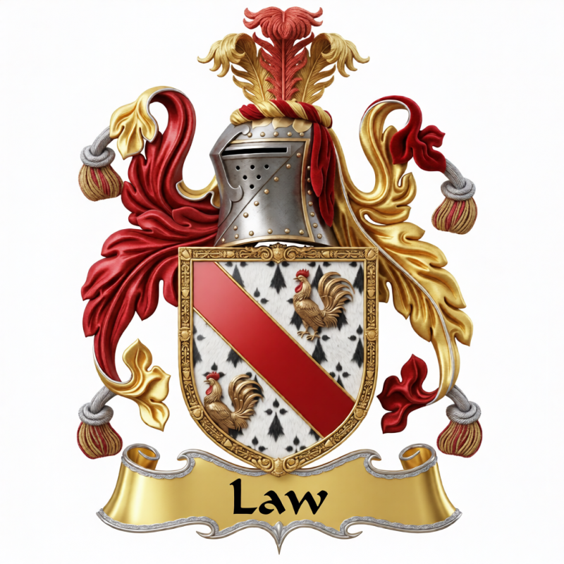 Law Family Crest - 6
