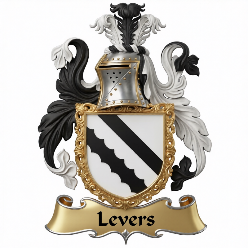 Levers Family Crest - 4
