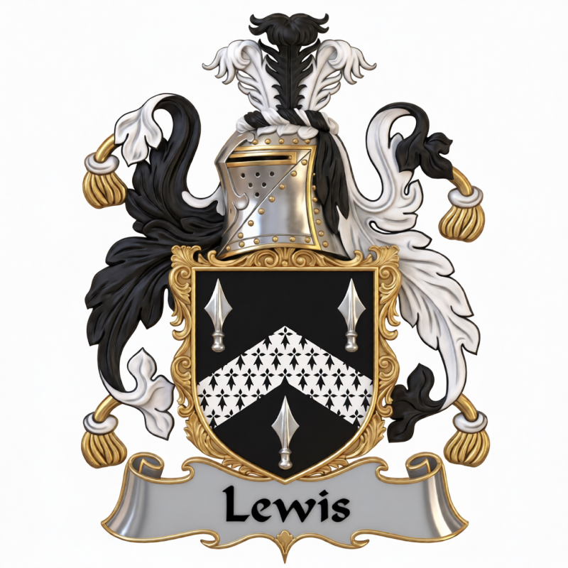 Lewis Family Crest - 4
