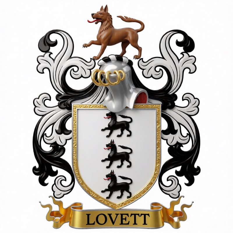 Lovett Family Crest - 2
