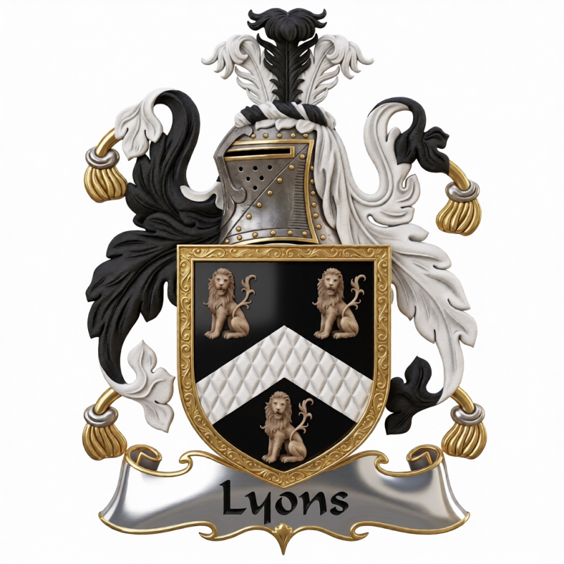 Lyons Family Crest - 1
