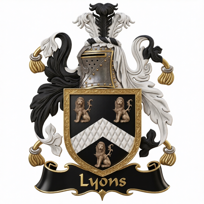 Lyons Family Crest - 2
