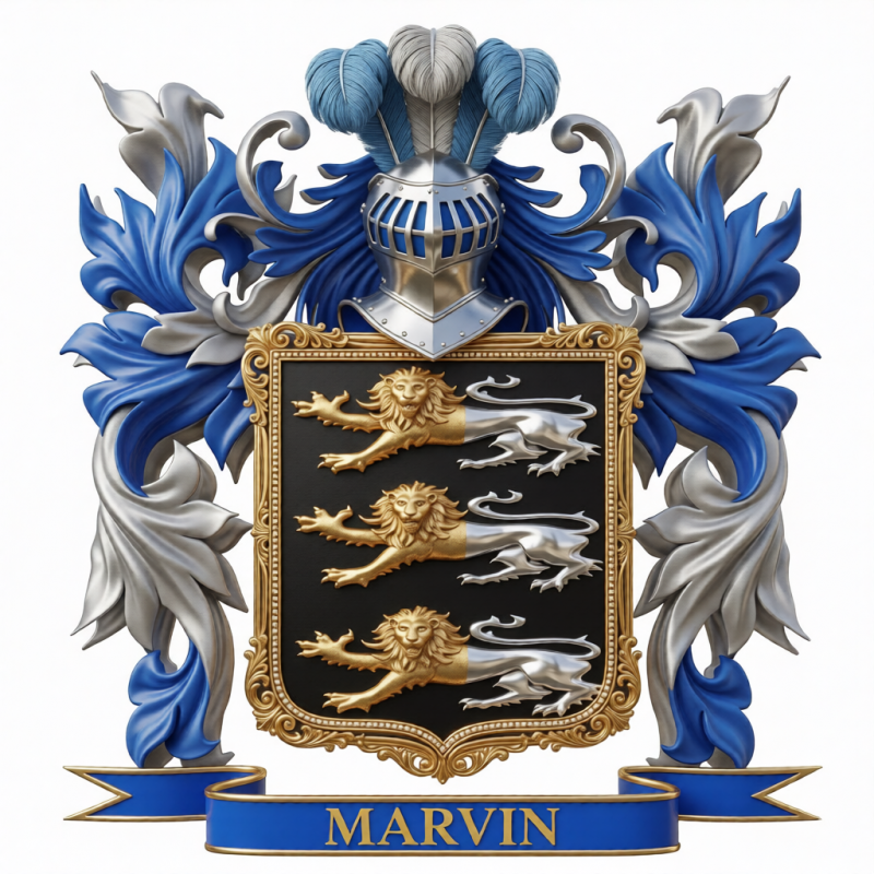 Marvin Family Crest - 6
