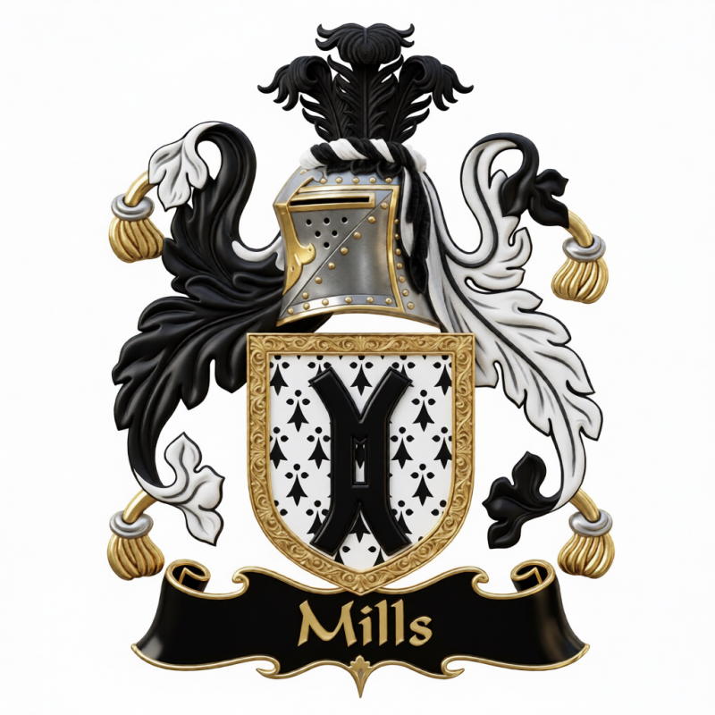 Mills Family Crest - 1
