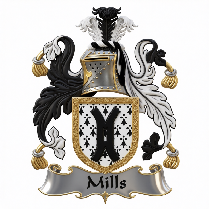 Mills Family Crest - 3
