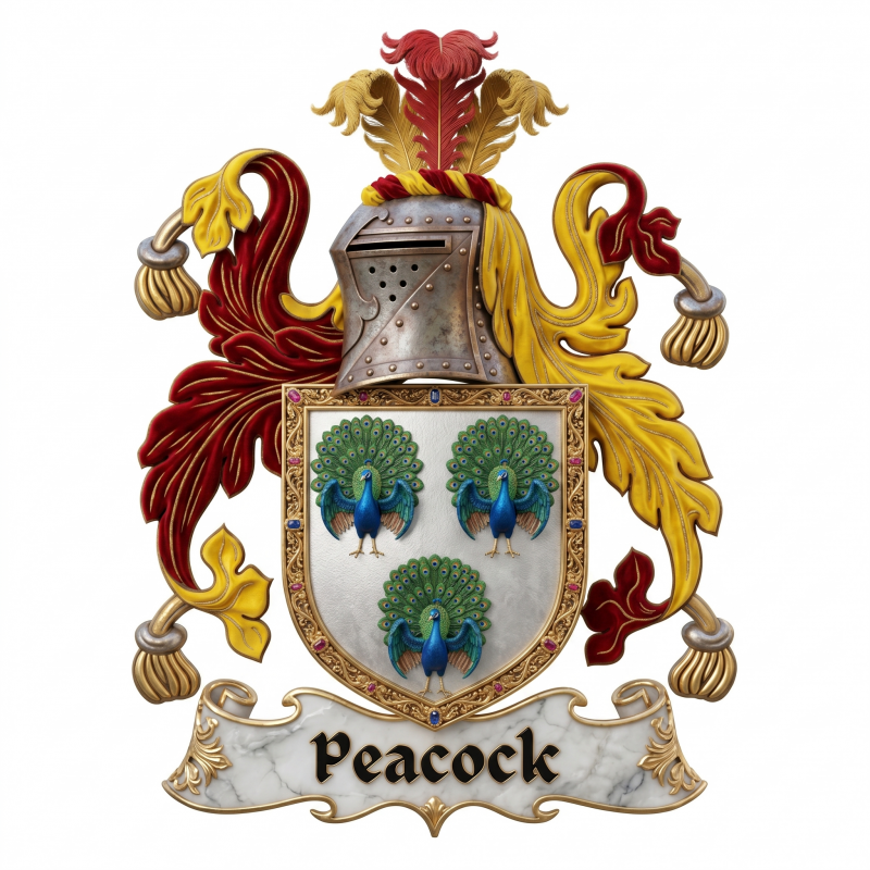 Peacock Family Crest
