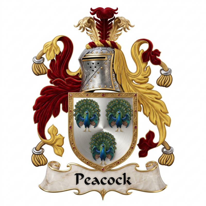 Peacock Family Crest - 0
