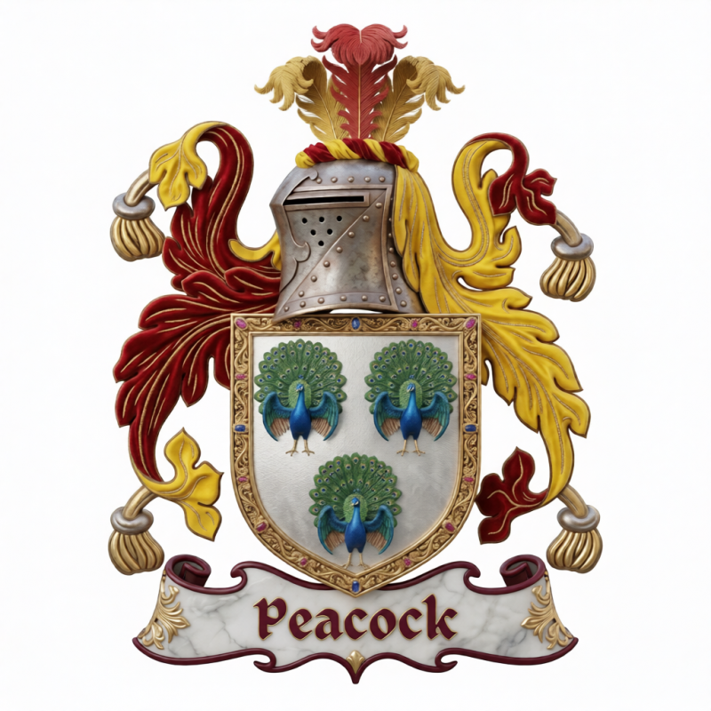 Peacock Family Crest - 1
