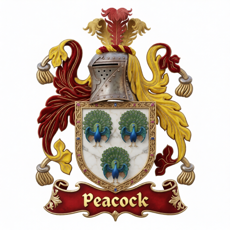 Peacock Family Crest - 2
