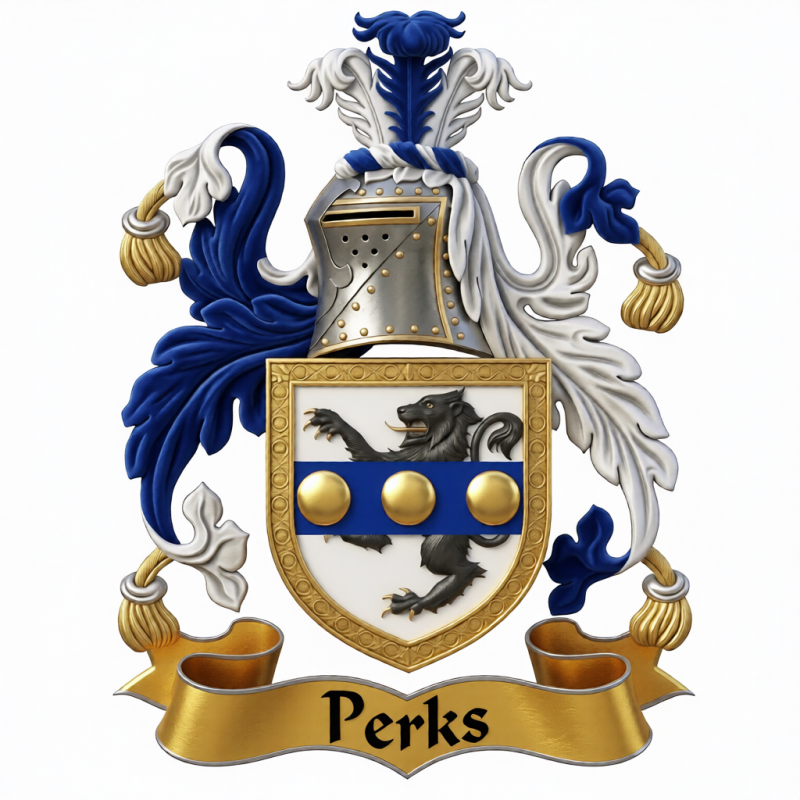 Perks Family Crest - 2
