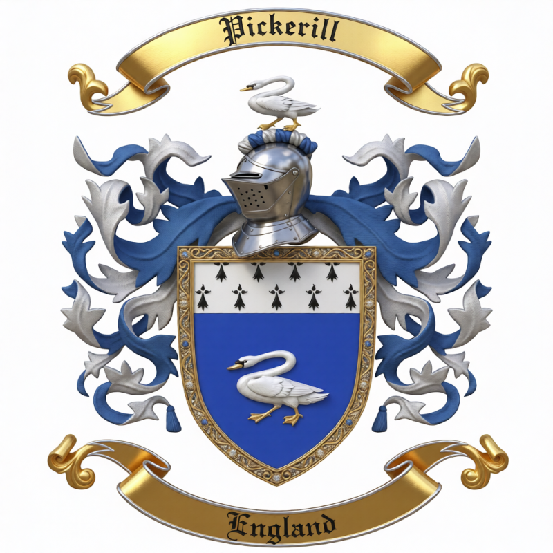 Pickerill  Family Crest - 3
