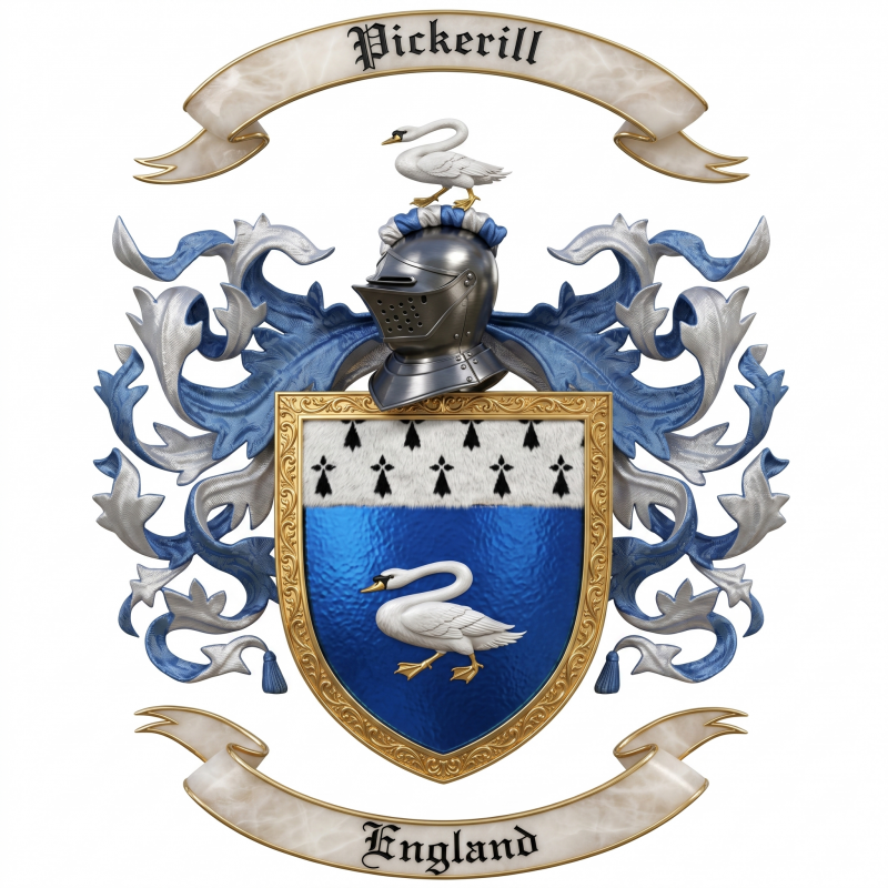 Pickerill  Family Crest - 4
