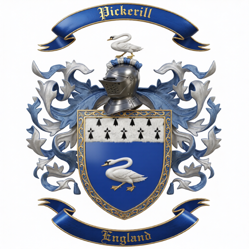 Pickerill  Family Crest - 5
