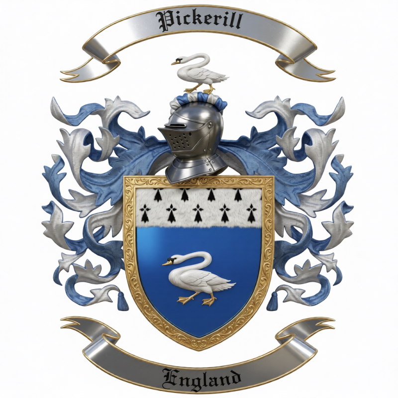 Pickerill  Family Crest - 6
