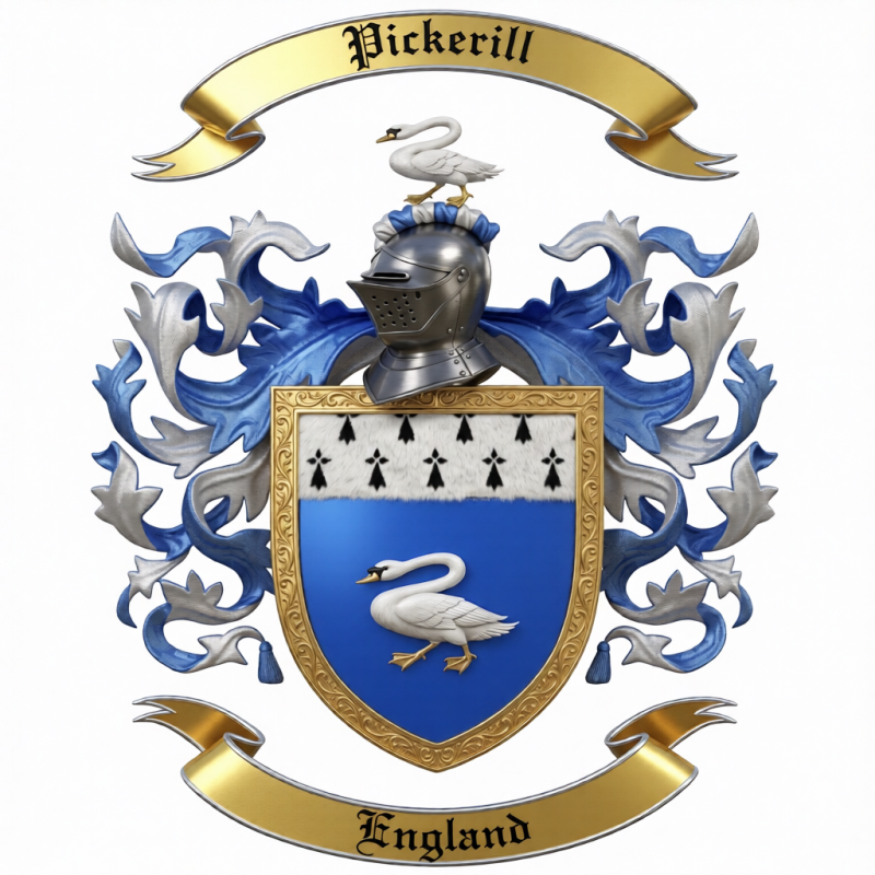 Pickerill  Family Crest - 7
