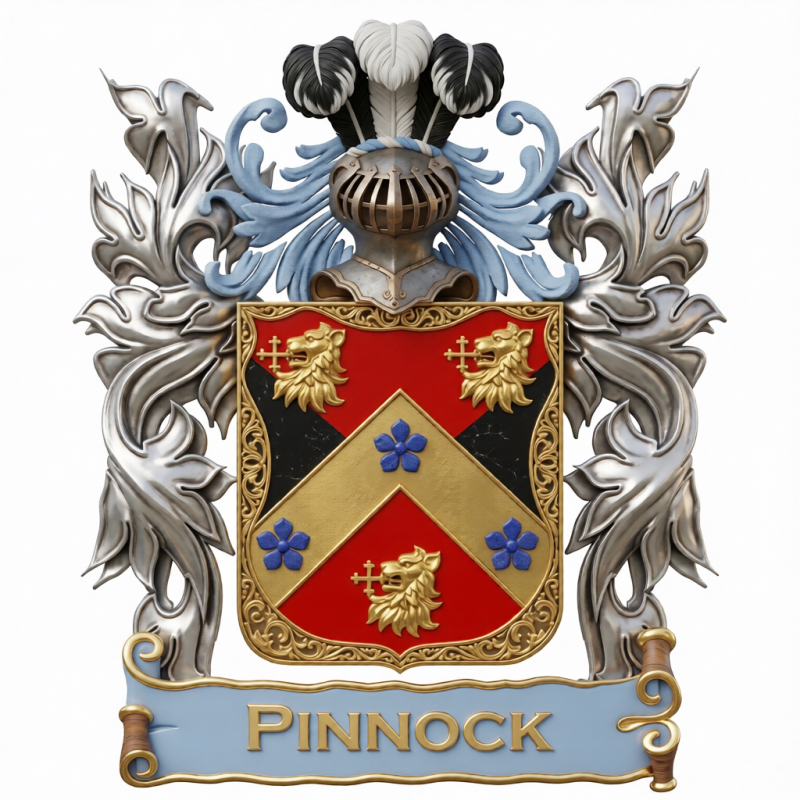 Pinnock Family Crest - 3
