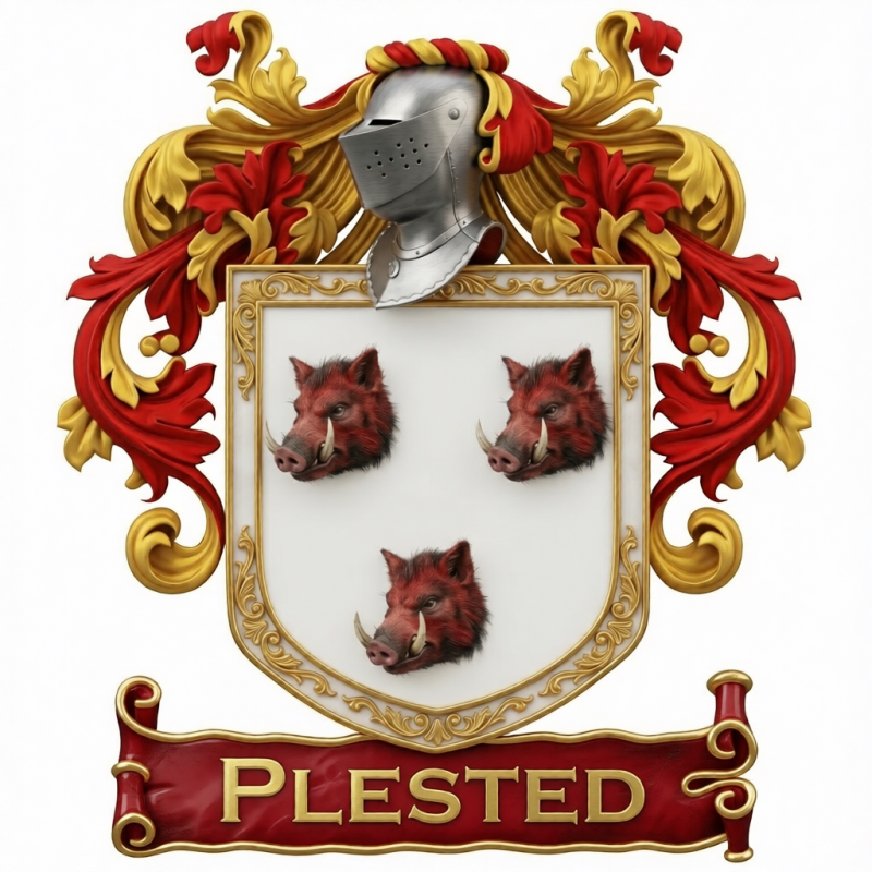 Plested Family Crest - 3
