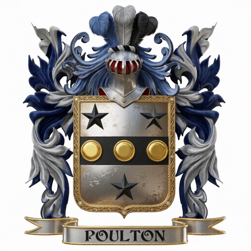 Poulton Family Crest - 3
