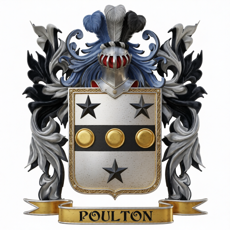 Poulton Family Crest - 4
