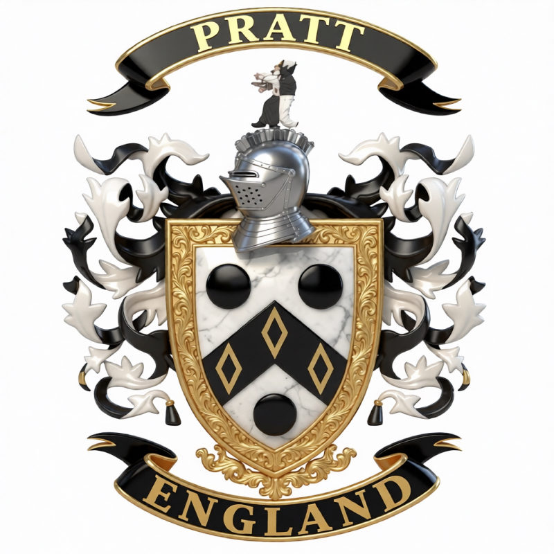 Pratt Family Crest - 3
