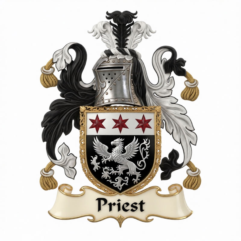 Priest Family Crest - 4
