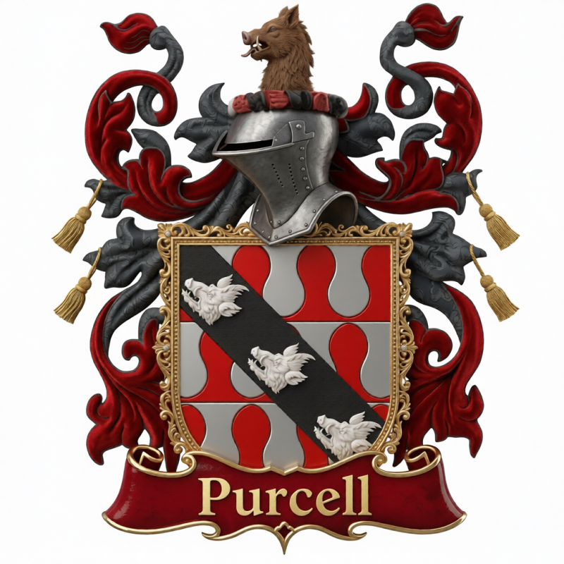 Purcell Family Crest - 4
