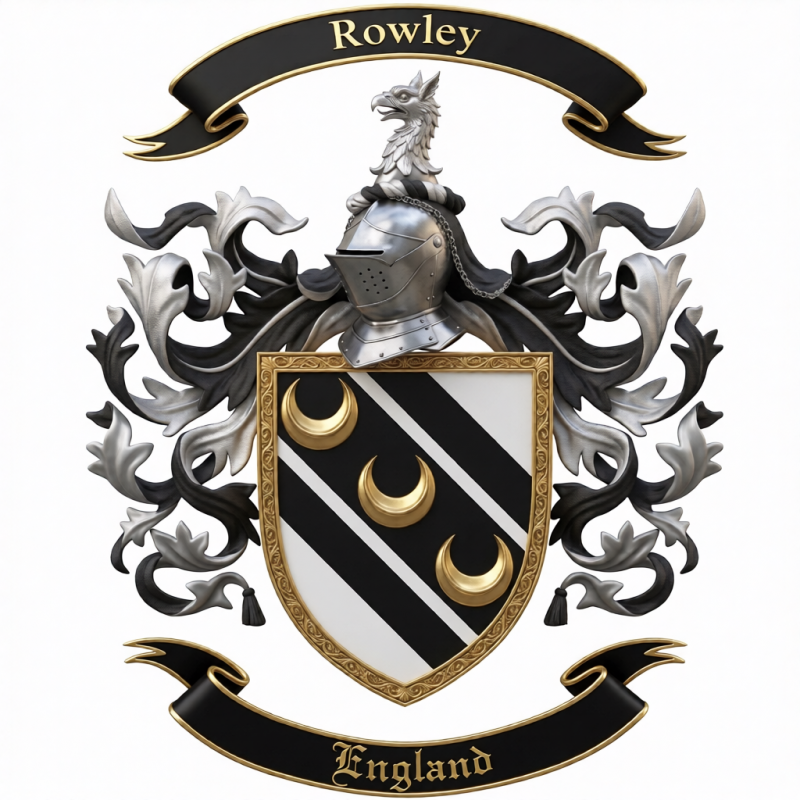 Rowley Family Crest - 3
